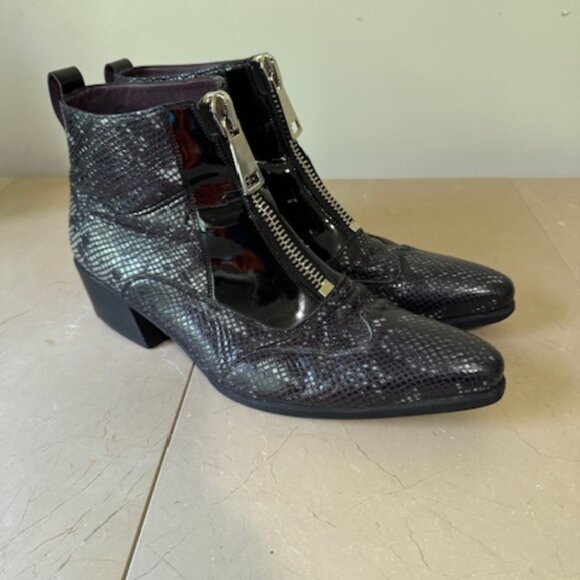 John Fluevog Idol Casablancas/Viper – Snake Print & Patent – Rare Release - Picture 1 of 4